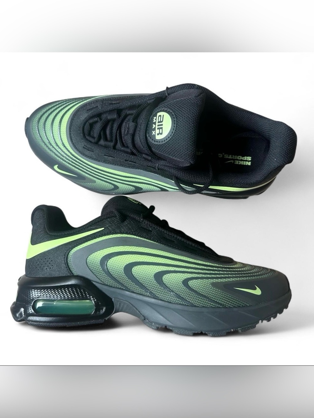 Brand new Nike Air Max Fire Black Iron Grey Liquid Lime Men's shoes SZ 10.5